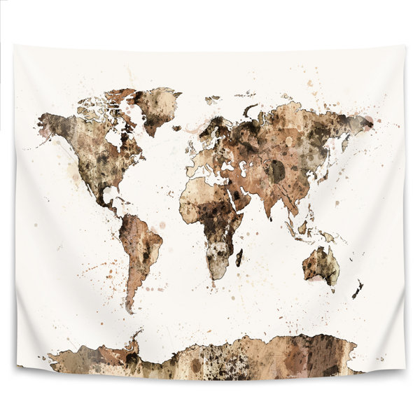 World map cloth tapestry hot sale